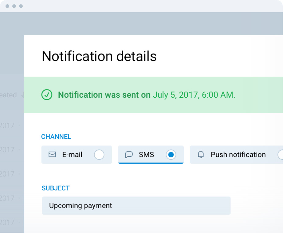 Email, Push Notifications & SMS Alerts
